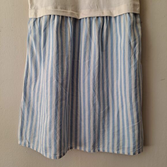 Old Navy 2-in-1 Tank Dress Sleeveless Knit Blue White Striped Girls Size M (8) - Picture 7 of 9